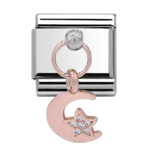 Moon and Star Drop Charm 29337RS