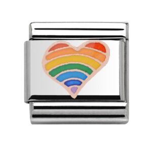 Rainbow Heart Charm 29340RS