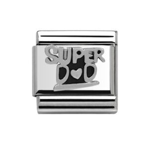 Silver Super Dad Charm 29414SS
