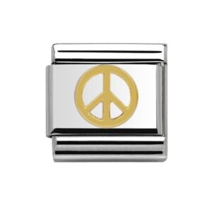 Yellow Gold Peace Sign Charm 29418GS