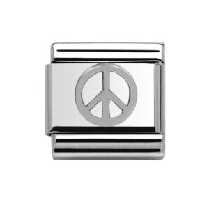 Silver Peace Sign Charm 29418SS