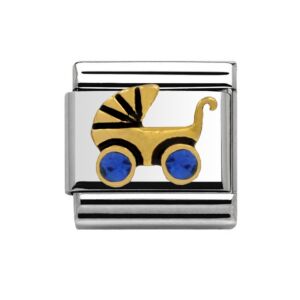 Yellow Gold Baby Girl's Pram Charm 29419GS