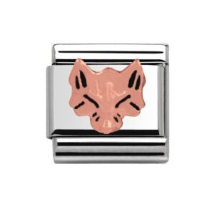 Rose Gold Wolf Charm 29424RS