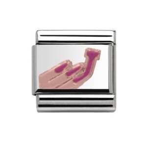 Rose Gold Nails Charm 29427RS