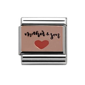 Rose Gold Mother and Son Charm 29436RS