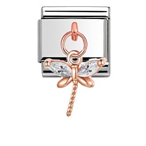 Dragon Fly Rose Gold Drop Charm 29444RS