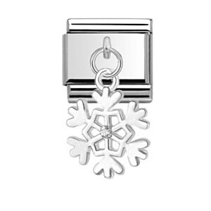 Silver Snowflake Drop Charm 29445SS