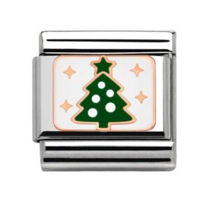 Rose Gold Christmas Tree Charm 29446RS