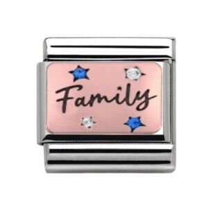 Rose Gold Family & Stars Charm 29447RS