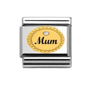 Gold Mum CZ Charm 29452GS