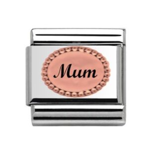 Rose Gold Mum Studded Charm 29453RS