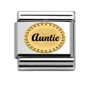 Gold Auntie Studded Charm 29455GS