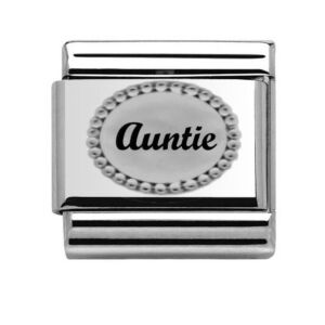 Silver Auntie Studded Charm 29455SS