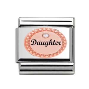 Rose Gold Daughter CZ Charm 29456RS