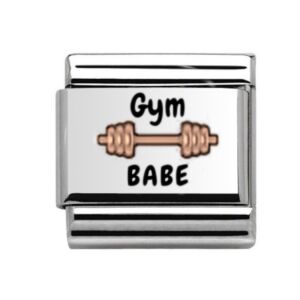 Rose Gold Gym Babe Charm 29465RS