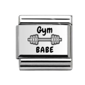 Silver Gym Babe Charm 29465SS