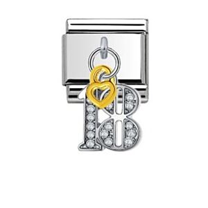 18 & Heart Gold Drop Charm 29467GS