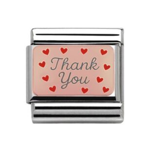 18 & Heart Rose Gold Drop Charm 29468RS