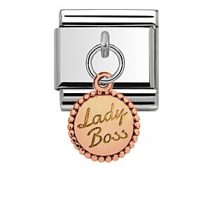 18 & Heart Rose Gold Drop Charm 29470RS