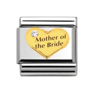 Gold Mother of the Bride Heart Charm 29472GS