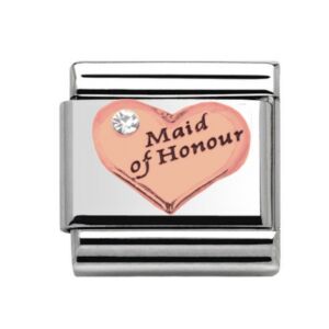 Rose Gold Mother of the Bride Heart Charm 29472RS