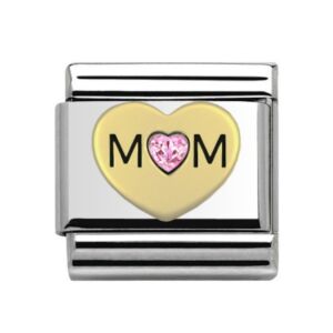Gold Mom Heart Charm 29474GS