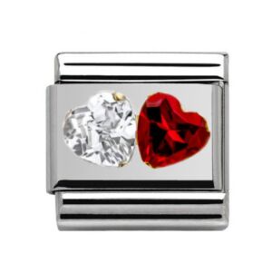 Silver Double Heart Charm 29479SS