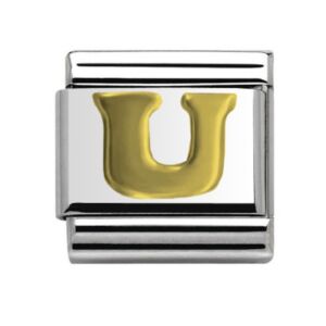 Gold Letter U Charm 29481GS-U