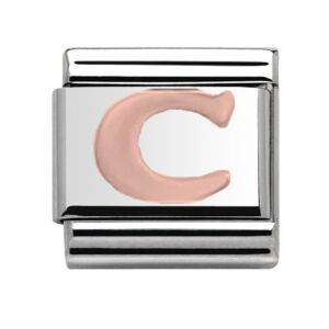Rose Gold Letter C Charm 29481RS-C