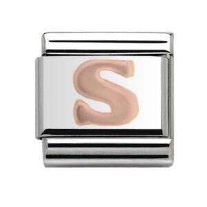 Rose Gold Letter S Charm 29481RS-S
