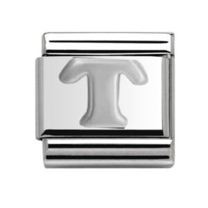 Silver Letter T Charm 29481SS-T