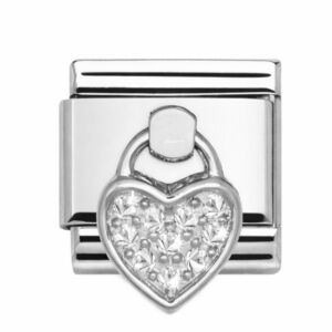 Charmlinks Silver Hanging Heart Silver Charm