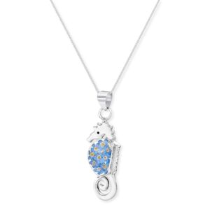 Silver Pendant - Forget-me-not - Seahorse