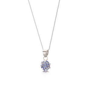 Silver Necklaces - Forget-me-not- Round small