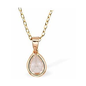 Golden Coloured Delicate Teardrop Necklace GP31