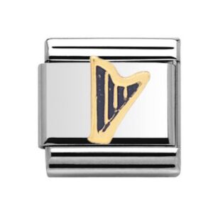 Charmlinks Harp Gold On Silver Charm