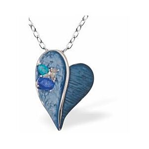 Designer Devoted Heart Necklace with Crystal Embellishment, Rhodium Plated K600