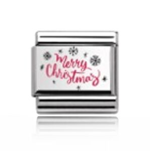 Silver Merry Christmas Charm 29258RSS