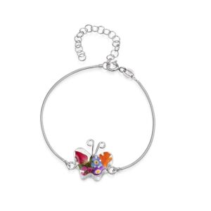 Sterling silver snake bracelet - Mixed -Butterfly