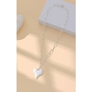 Matisse Silver White Heart Pendant N603023s