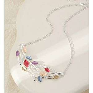 Matisse Branche Crytal Necklace in Silver N603302s