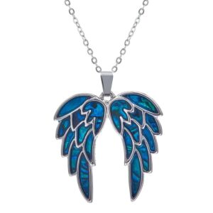 Matisse Paua Shell Angelic Angel Wings Necklace P043