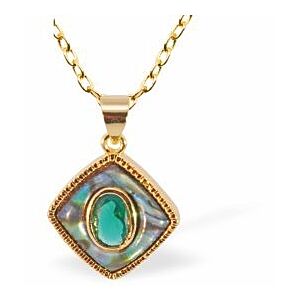 Matisse Paua Shell Oblique with Stone Necklace PA40