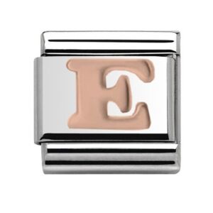 Rose Gold Letter E Charm 29481RS-E