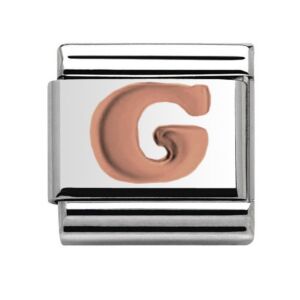 Rose Gold Letter G Charm 29481RS-G