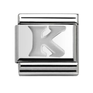 Silver Letter K Charm 29481SS-K