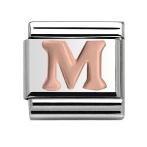 Rose Gold Letter M Charm 29481RS-M