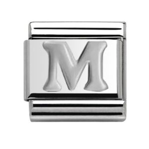 Silver Letter M Charm 29481SS-M
