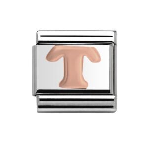 Rose Gold Letter T Charm 29481RS-T